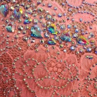 Rose Reverie lace and crystal detail close-up highlighting craftsmanship and sparkle