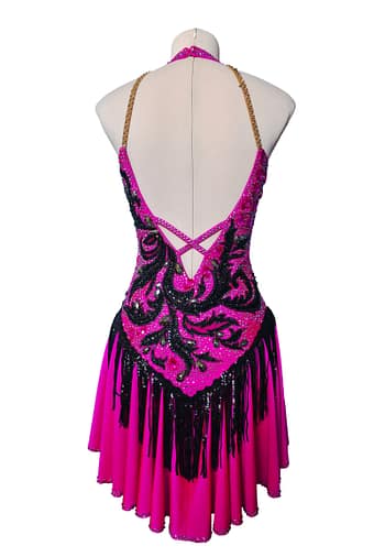 Silken Radiance - Performance Series Latin Dress in Back view