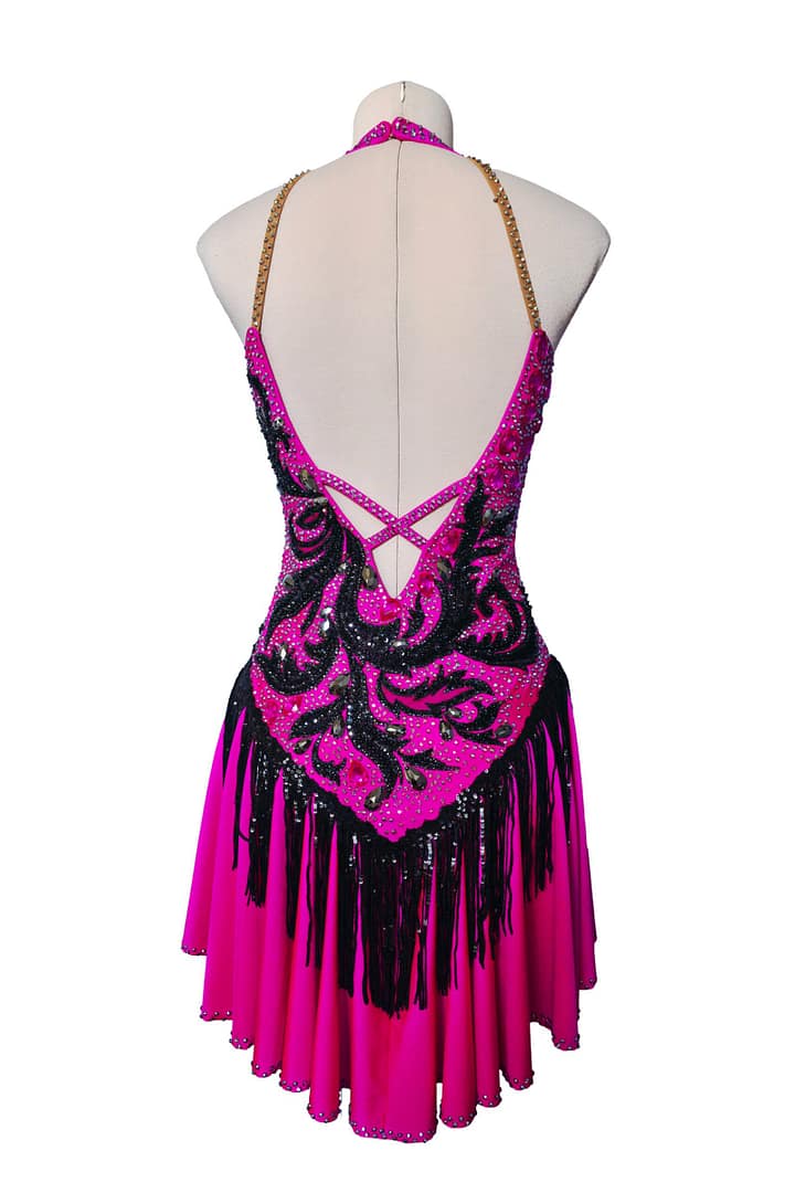 Silken Radiance - Performance Series Latin Dress in Back view