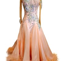 Peach | Cashay Ballroom Dance Dresses