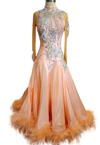 Peach | Cashay Ballroom Dance Dresses